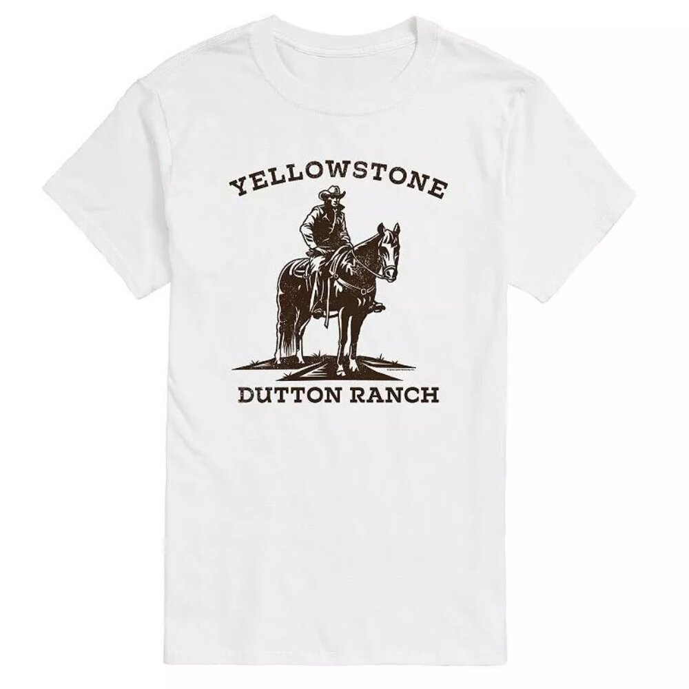Men's XL Tall XLT Yellowstone Dutton Ranch White Tee T-shirt NWOT